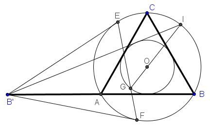 Problem 2 in equilateral triangle with one side extanded