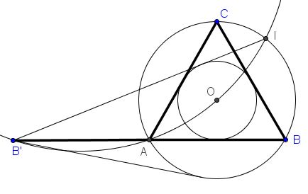 Problem 3 in equilateral triangle with one side extanded