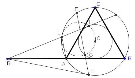 Problems 5 in equilateral triangle with one side extanded