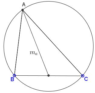 Triangle from Side, Circumradius, and Median - problem 1