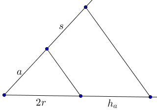 Triangle from Side, Inradius, and Altitude - lemma