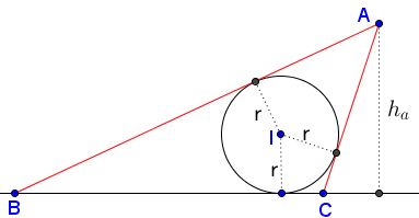 Triangle from Side, Inradius, and Altitude - problem