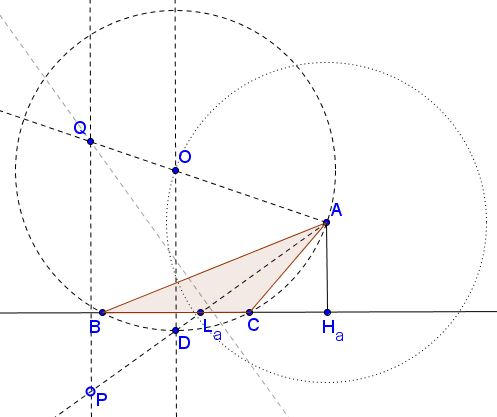 Triangle from Angle Bisector, altitude and circumradius - solution