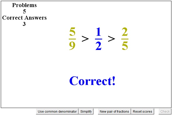 Fraction Comparison Sped up