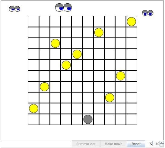 Moving Chips in Pairs Down a Checkerboard