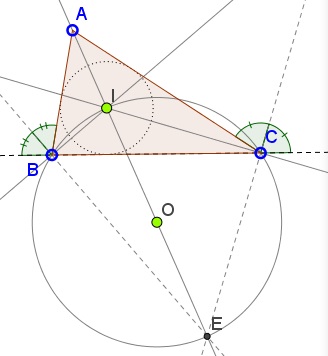Circumcenter On Angle Bisector, proof