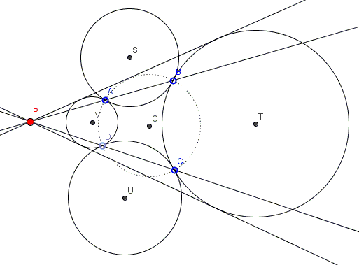 A configuration of four touching circles