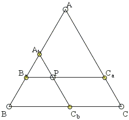 Configuration of Viviani's theorem. Step 2 in the proof