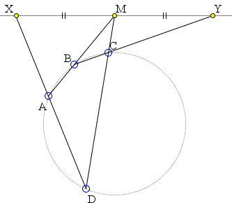 plain butterfly: M outside the circle