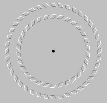 Revolving circles illusion