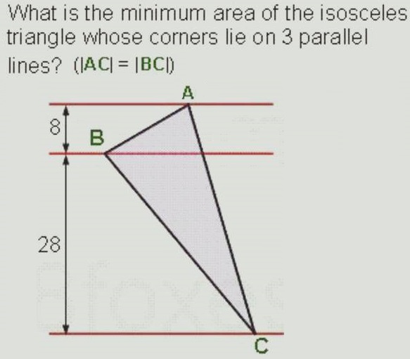 area of an isosceles triangle