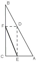 projection of a point on the hypotenuse to the legs of a right triangle: problem