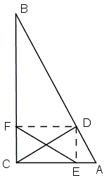 projection of a point on the hypotenuse to the legs of a right triangle: solution