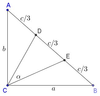 Angle in right triangle - problem
