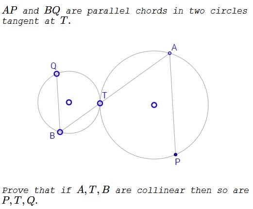 Collinearity in Tangent Circles, problem
