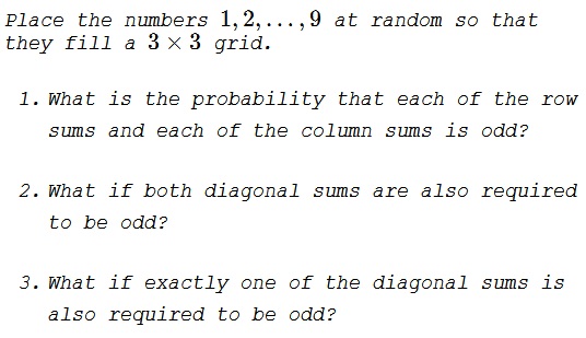 Dropping Numbers into a 3x3 Square