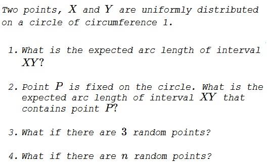 Expectation of Interval Length on Circle, problem
