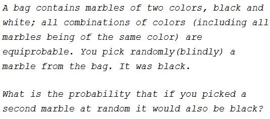 Probability of the Second Marble