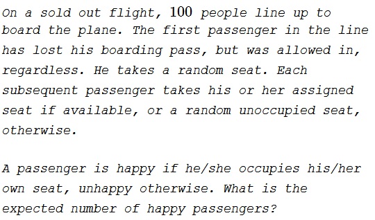 Expected Number of Happy Passengers