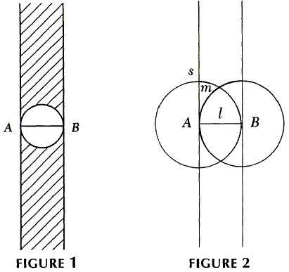 illustration of probbality of a random triangle being obtuse