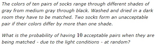 Matching Socks in Dark Room, problem