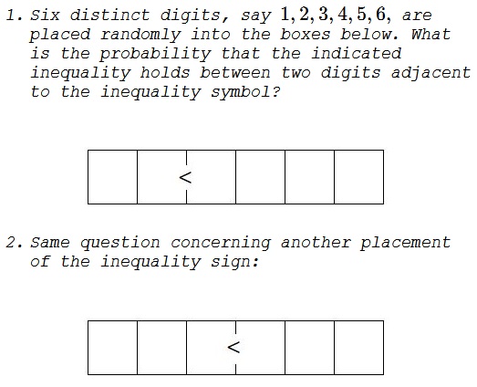 Six Numbers, One Inequality, problem