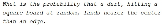 Probability in Dart Throwing, problem