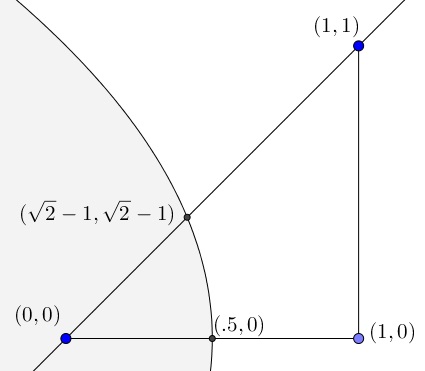 Probability in Dart Throwing, solution, #3