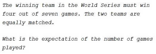 Probability in the World Series, problem