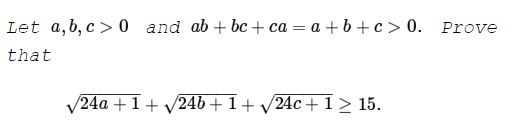 Inequality with constraint VIII, problem