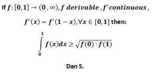 An Integral Inequality from the RMM