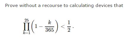 An Exercise without Calculating Aids