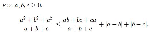 A Not Quite Cyclic Inequality