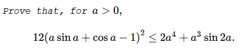 An Elementary Inequality by Non-elementary Means