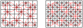 8-adjacency on complementary boards