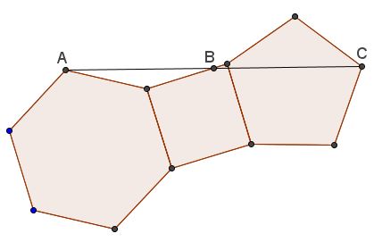middle point in a Chain of Polygons