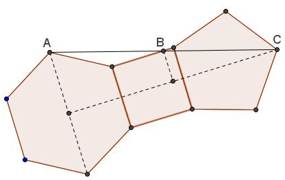 middle point in a Chain of Polygons, solution