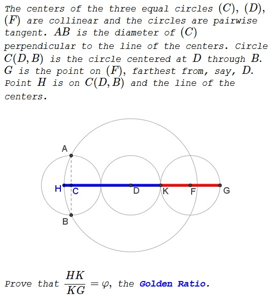 Golden Ratio in Circles,problem 2,problem
