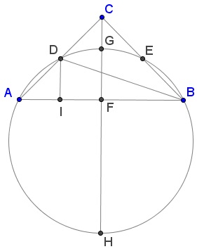 Golden Ratio In Right Isosceles Triangle, solution