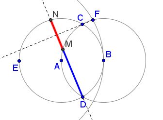 5-step construction of the golden ratio, #3, illustration 4