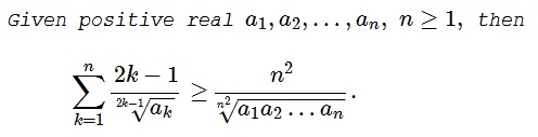 Cute inequality by Dorin Marghidanu, problem 2