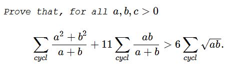 A Cyclic Inequality  in Three Variables  XIII