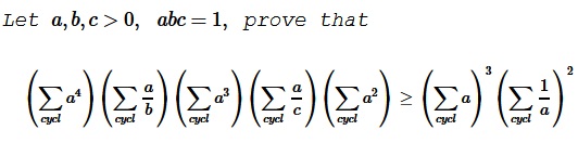 A  Cyclic Inequality with Many Sums