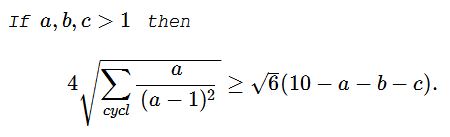 Dan  Sitaru's  Cyclic  Inequality in Three Variables III