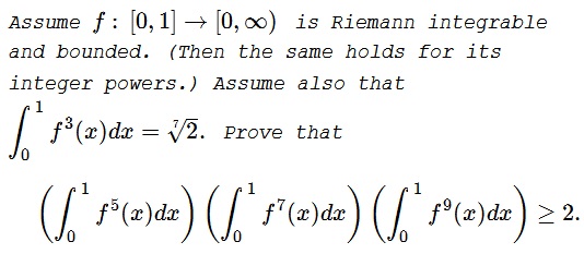 Dan Sitaru's Integral Inequality with Powers of a Function