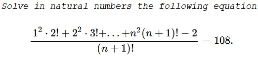 An Equation in Factorials, problem