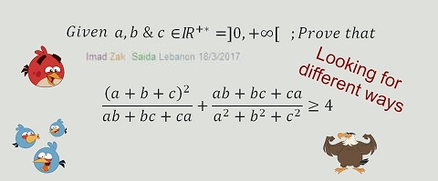 Imad Zak's Cyclic Inequality in Three Variables