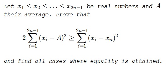 An Inequality from a Mongolian Exam, problem
