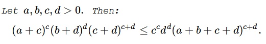 An Inequality in Four Weighted Variables