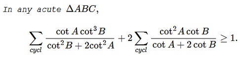 An Inequality in Triangle and In General